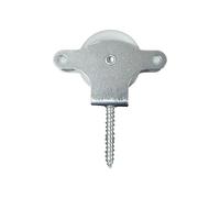 WOLFPACK LINEA PROFESIONAL - Polea Tendedero Zincado 40 mm. Roldana Plástico con Tirafondo