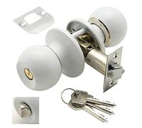 WOLFPACK LINEA PROFESIONAL Pomo Puerta Wolfpack Con Llave Con Condena Blanco Para Entrada