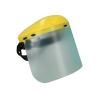 WOLFPACK LINEA PROFESIONAL Protector Facial Con Arnes Ajustable Pantalla Policarbonato 390x200 mm. visera Seguridad, Anti Impactos, Casco Desbrozadora