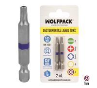 Wolfpack linea profesional puntas largas destornillador torx t25 (2 pi
