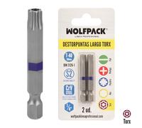 Wolfpack linea profesional puntas largas destornillador torx t40 (2 pi