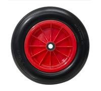 WOLFPACK LINEA PROFESIONAL 11110225 Rueda Carretilla Invernadero Poliuretano Impinchable Llanta Plástico, Ø 360 mm. Eje Ø 20 mm, Multicolor, Individual