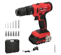 WOLFPACK LINEA PROFESIONAL Taladro Atornillador 20 V. Con 2 Velocidades y Percutor. Bateria 2 Ah. Par Apriete 35 Nm.