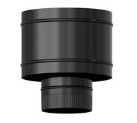 WOLFPACK LINEA PROFESIONAL Terminal Antirrevocante Estufa Vitrificado Negro Ø 200 mm. Sombrero Tubo Chimenea, Sombrero Tubo Humo, Sombrero Tubo Calefacción