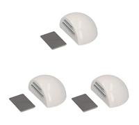 WOLFPACK LINEA PROFESIONAL - Tope Puerta Adhesivo con Imán Retenedor Blanco (Paquete de 3)