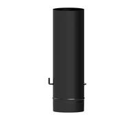 WOLFPACK LINEA PROFESIONAL Wolfpack Tubo de Estufa Acero Vitrificado Negro Ø 150 mm. Con llave Estufas de Leña, Chimenea, Alta resistencia, Color Negro
