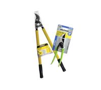 Wolfpack Set de Tijeras de Podar Profesional, Acero con PTFE, 2 Manos 70 cm y 1 Mano 200 mm, Mangos Antideslizantes, Pack de 2 Piezas