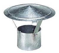 WOLFPACK LINEA PROFESIONAL - Sombrero Galvanizado para Estufa, Chimenea, Extracción de Humos, Para tubo Ø 100 mm.