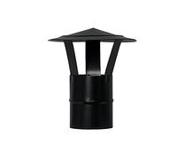 Wolfpack Sombrero Vitrifiado Para Estufa Pellet, Leña, Chimenea, Extracción De Humos, Para Tubo Ø 80 mm.