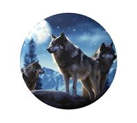 Wolfs - 12 pines de botón redondos de 2.4 pulgadas, kit de botones personalizados de metal para fotos, suministros de manualidades, proyectos de fiesta de bricolaje