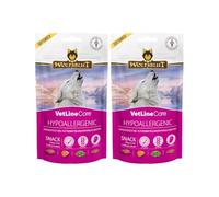 WOLFSBLUT VetLine Care Snack Hipoalergénico - 2 x 100 g | Snack hipoalergénico para perros con caballo monoproteína | Sin cereales y sin aditivos | Snack suave para perros sensibles