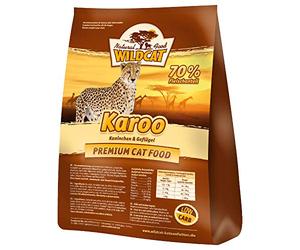 Wolfsblut Wildcat Karoo, Alimento Deshidratado para Gato, Sabor Conejo y Aves de Corral - 3 kg