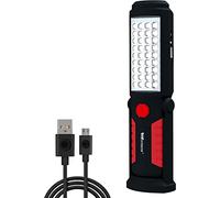 Wolfteeth COB LED lámpara de camping con cable USB antorcha de luz manos libres de trabajo con gancho y asiento de imán linterna para coche garaje emergencia taller 726201