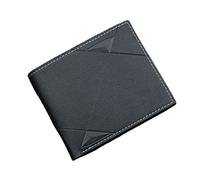 WolFum Billetera para hombre, monedero corto para múltiples tarjetas, billetera casual masculina juvenil delgada de tres pliegues horizontal suave cartera hombres (color: negro, tamaño: 9,8 x 12 cm),
