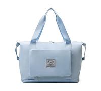 WolFum Bolso de viaje expandible para fin de semana, bolsas de mano plegables para mujeres y hombres, bolsa de lona deportiva, bolsas de gimnasio, hospital, bolsa de hombro con funda de equipaje y