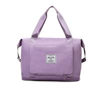 WolFum Bolso de viaje expandible para fin de semana, bolsas de mano plegables para mujeres y hombres, bolsa de lona deportiva, bolsas de gimnasio, hospital, bolsa de hombro con funda de equipaje y
