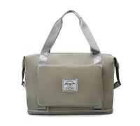 WolFum Bolso de viaje expandible para fin de semana, bolsas de mano plegables para mujeres y hombres, bolsa de lona deportiva, bolsas de gimnasio, hospital, bolsa de hombro con funda de equipaje y