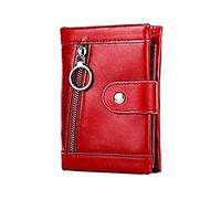 WolFum Cartera antirrobo RFID de triple pliegue para múltiples tarjetas espaciales Crazy Horse de cuero para hombre (color: paquete de 3, tamaño: como se muestra en la imagen), d, As shown in the