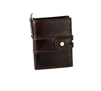 WolFum Cartera antirrobo RFID para hombre con hebilla de cuero retro de cuero vacuno para hombre (color: D, tamaño: como se muestra en la imagen), d, As shown in the picture
