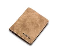 WolFum Cartera corta retro con múltiples posiciones para negocios, viajes, estudiantes, bolso portátil para hombres/mujeres, impermeable, PU, azul, un doble de comodidad, marrón b, Retro