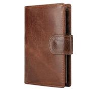 WolFum Cartera corta retro para hombre, monedero, vertical, de piel, multifuncional, d, Talla nica, Retro