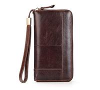 WolFum Cartera de negocios para hombre, casual, con cremallera, tarjetero y bolsillo (color: A, tamaño: talla única), a, Talla única, Casual