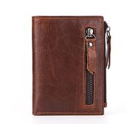 WolFum Cartera de piel de vacuno multifuncional con clip para dinero y aceite, para hombre, d, Talla nica, Vintage