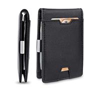 WolFum Cartera delgada para hombre con clip para dinero, de fibra de carbono, plegable, minimalista, tarjetero (color: B, tamaño: 11 x 8 cm), b, 11*8cm