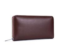 WolFum Cartera larga de piel auténtica con bloqueo RFID, cartera larga para mujer, tarjetero de crédito, bolsa de mano de gran capacidad, organizadores de dinero con 36 ranuras para tarjetas, color