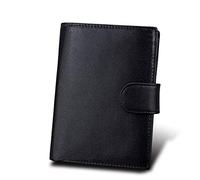 WolFum Cartera magnética de cuero para hombre con bolsillo frontal para dinero (color: D), Plateado