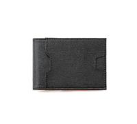 WolFum Cartera Monedero Antirrobo RFID con Clip Dorado Americano, Bolsillo Frontal para Hombre y Mujer, Bolsa Porta Tarjetas Simple, Bolsillo Trasero con Cremallera, As shown in the picture