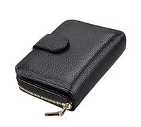 WolFum Cartera multifuncional para tarjetas, bolsa de cuero para tarjetas de órgano, bolsa RFID Stock titular de tarjetas casual para estudiantes (color: paquete de 3, tamaño: como se muestra en la