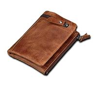 WolFum Cartera para hombre con cremallera (color: A, tamaño: talla única), a, Talla única