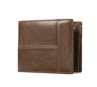 WolFum Cartera para hombre con cremallera empalmada para hombre con monedero, tarjetero para hombre, soporte para fotos (color: A, tamaño: talla única), a, Talla única