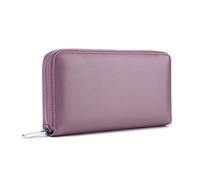 WolFum Cartera para mujer con bloqueo RFID, cartera larga de piel auténtica, monederos para mujer, tarjetero, bolsa de mano de gran capacidad, organizadores de dinero con 36 ranuras para tarjetas,