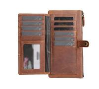WolFum Carteras de cuero para hombre, tarjetas de crédito, bolsas de dinero para hombres, teléfonos móviles (color: A, tamaño: talla única), a, Talla única