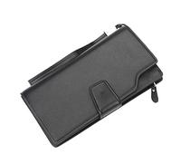 WolFum Carteras para hombre Cartera larga para hombre, cartera de piel sintética con cremalleras, billetera de negocios para hombre (color: A, tamaño: talla única), a, Talla única