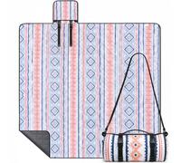 Wolfwise Manta Picnic Impermeable, Grande Mantel Camping 200x200 cm Pliable con Sangles Réglables et Bandoulière, Picnic Blanket para Playa, Jardín, Camping, Viajes y Senderismo, Azul