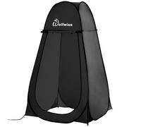 Wolfwise Tienda De Campaña Pop Up, Tiendas Instantáneas Carpas Vestidor Vestuario Espacioso para Camping, Ciclismo, Baño, Ducha, Playa, Ancho 40 " (100 cm), Alto 75" (190 cm), Negro