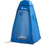 WolfWise Tienda Ducha Portatil Camping Refugio Solar Pop Up Tiendas instantáneas Carpas Vestidor Vestuario Espacioso para Camping, Emergente con Privacidad, Ciclismo Baño Ducha Playa, Grande, Azul