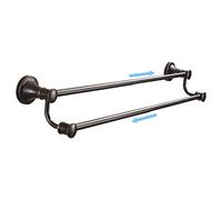 WOLIBEER Toallero Doble de Bronce, Ajustable de 14.96 a 26.5 Pulgadas, toallero rústico para baño, montado en la Pared