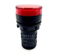 Woljay Indicador de luz roja 22 mm Panel piloto LED AC/DC 12V 20mA Indicador de lámpara de señalización Paquete de 2