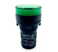 Woljay Luz indicadora verde 22 mm Panel piloto LED AC 220V 20mA Indicador Lámpara de señalización 2 unidades