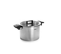 Woll 124-2NC Concept-Olla Alta con Tapa (inductiva, diámetro de 24 cm, 17 cm de Alto, 7,6 l, Tipo de Fuegos, Acero Inoxidable, Apta para Horno hasta 200°, Plateado), Plata