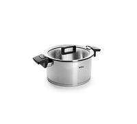 Woll 124NC Concept-Olla con Tapa (inductiva, diámetro de 24 cm, 13 cm de Alto, 5,8 l, Tipo de Fuegos, Acero Inoxidable, Apta para Horno hasta 200°, Plateado), Plata