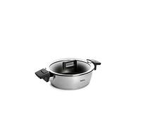 Woll Concept - Olla con Tapa (inductiva, diámetro de 24 cm, 7 cm de Alto, 3,6 l, Apta para Todo Tipo de cocinas, Acero Inoxidable, Apta para Horno hasta 200°, con Revestimiento Antiadherente), Color
