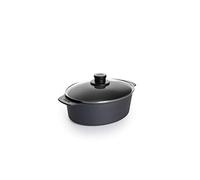 WOLL Diamond Lite - Cacerola antiadherente (27 x 22 cm, 3,7 L, con tapa de cristal, aluminio fundido, apta para horno, vitrocerámica, gas, eléctrica y halógena)