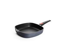 Woll Diamond Lite - Sartén cuadrada (inductiva, 28 x 28 cm, 6 cm de alto, con mango extraíble, apta para todo tipo de fuegos, aluminio fundido, apto para horno), color gris