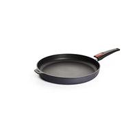 Woll Diamond Lite-Sartén Plana (32 cm de diámetro, 5 cm de Alto, con Mango extraíble, vitrocerámica, Gas, eléctrica, halógena, no inducción, Aluminio Fundido, Apta para Horno, Antracita