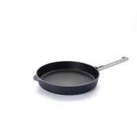 WOLL Diamond Logic QXR Pro - Sartén plana de 28 cm de diámetro - Sartén de aluminio fundido para inducción de 5 cm de alto con revestimiento antiadherente y mango de acero inoxidable fijo - apta para